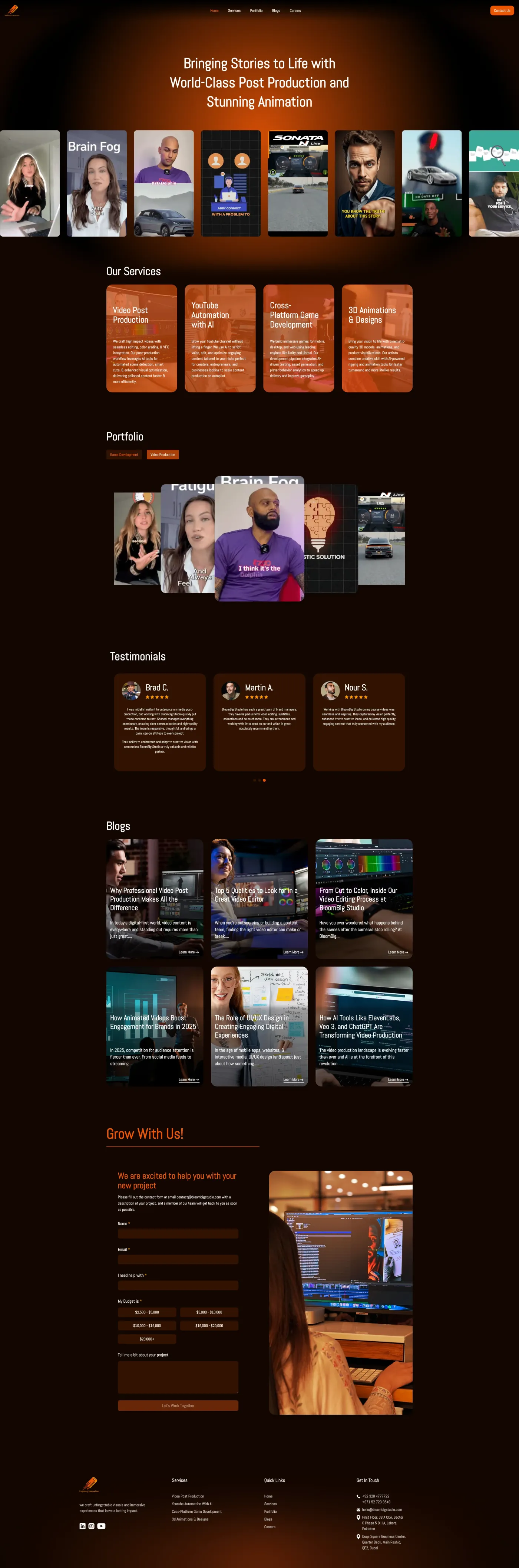 BloomBig Studio — live site